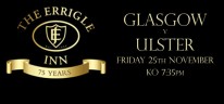 PRO12: Glasgow v Ulster at The Errigle