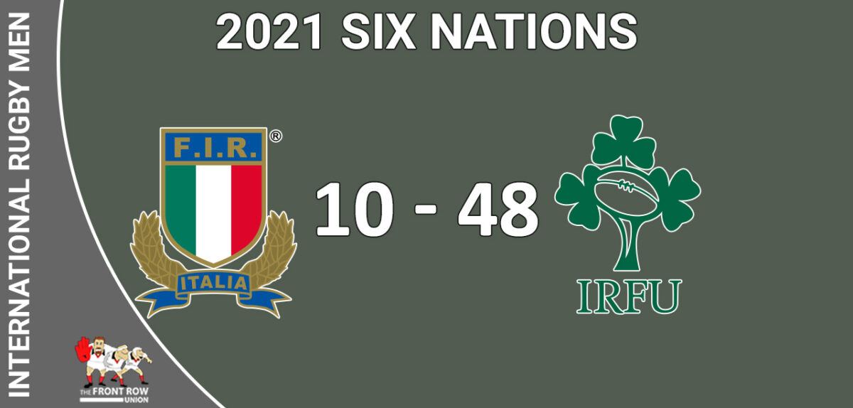 Six Nations: Italy 10 Ireland 48