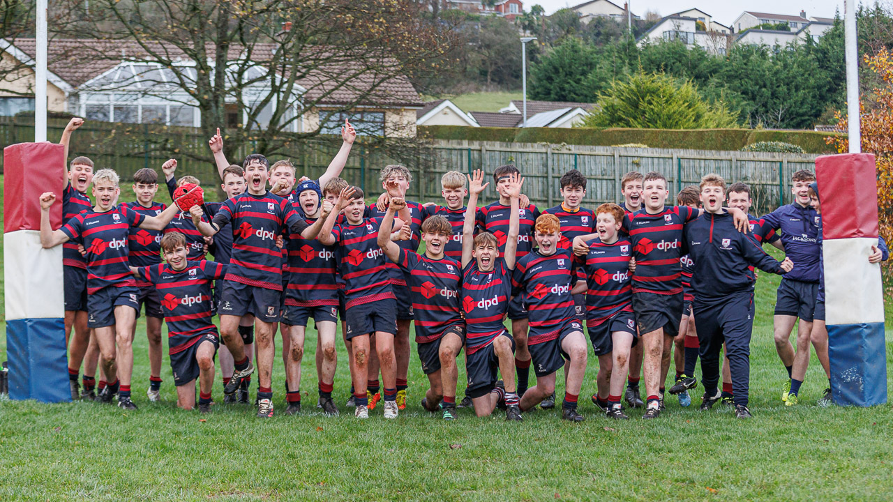 Medallion Shield: Larne Grammar 27 Strabane Academy 10